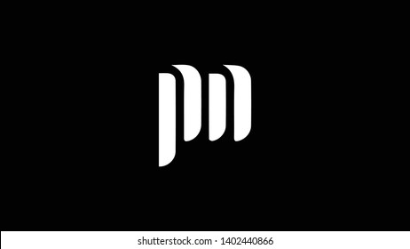 PN logo design template vector illustration minimal design