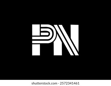 PN Logo Design Template Vector Graphic Branding Element.
