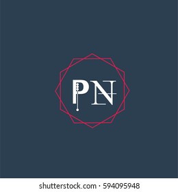 pn logo letter initial, Abstract Polygonal Background Logo, design for Corporate Business Identity,flat icon, Alphabet letter