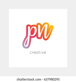 PN logo, vector. Useful as branding, app icon, alphabet combination, clip-art.
