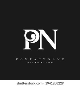PN Minimal Luxury Initial Logo vector.