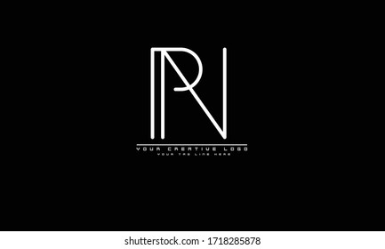 PN NP abstrakte Vektorlogo-Monogramm-Vorlage
