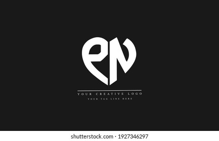PN NP abstract vector logo monogram template