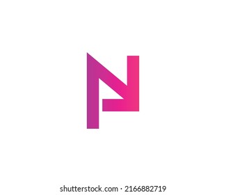 PN NP logo design vector template