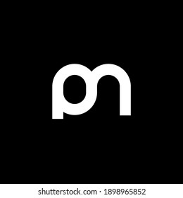pn pm minimal logo icon design vector isolated design
