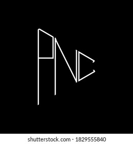 PNC Letter logo , movement swoosh horizon logo design inspiration vector logo