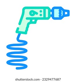 pneumatic drill tool work color icon vector. pneumatic drill tool work sign. isolated symbol illustration