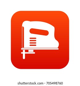 Pneumatic gun icon digital red for any design isolated on white vector illustration