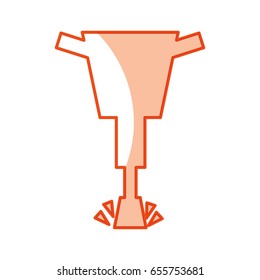 pneumatic hammer isolated icon