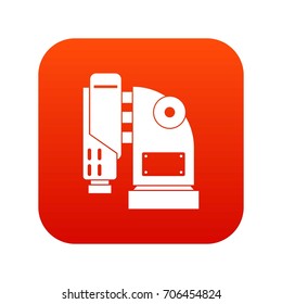 Pneumatic hammer machine icon digital red for any design isolated on white vector illustration
