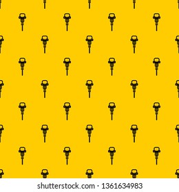 Pneumatic hammer pattern seamless vector repeat geometric yellow for any design