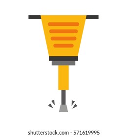 pneumatic hammer tool isolated icon vector illustration design