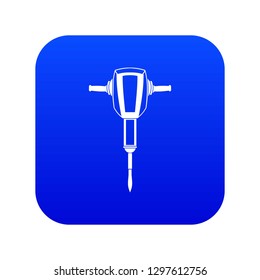 Pneumatic plugger hammer icon digital blue for any design isolated on white vector illustration