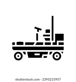 pneumatic roller construction vehicle glyph icon vector. pneumatic roller construction vehicle sign. isolated symbol illustration