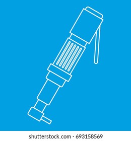 Pneumatic screwdriver icon blue outline style isolated vector illustration. Thin line sign