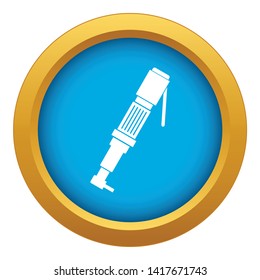 Pneumatic screwdriver icon blue vector isolated on white background for any design