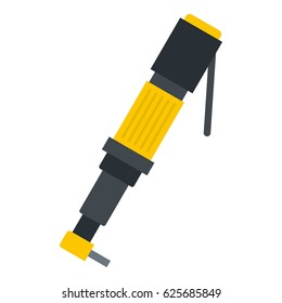 Pneumatic screwdriver icon flat isolated on white background vector illustration