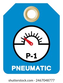 Pneumatic Tag Label Symbol Sign, Vector Illustration, Isolate On White Background. EPS10