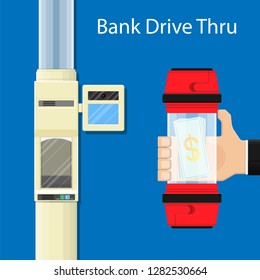 Pneumatic Tube Drive Up Thru Through Bank Cash Air Car Lab Pay ATM Bill Easy Fast Lane RFID Loan Road Sign Slip Debt Flow Ward Drug Send Teller Nurse Quick Check Clinic Speed Tunnel Sample Withdraw