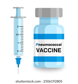 Vektorgrafik der Pneumokokken-Impfstoffflasche