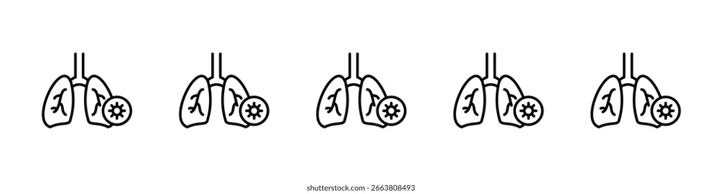 Pneumonia bacterium icon design, logo, app, UI. Vector illustration, EPS