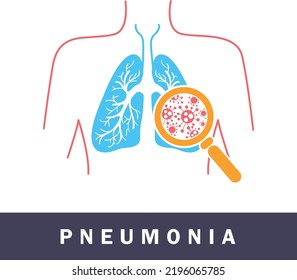 pneumonia icon vector illustration for designer.