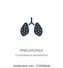 Pneumonia icon vector. Trendy flat pneumonia icon from Coronavirus Prevention collection isolated on white background. Vector illustration can be used for web and mobile graphic design, logo, eps10