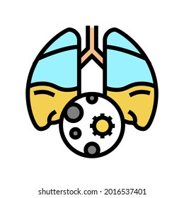 pneumonia inflammation color icon vector. pneumonia inflammation sign. isolated symbol illustration