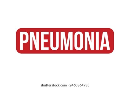 Pneumonia Rubber Stamp Seal Vector