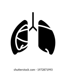 pneumothorax disease line icon vector. pneumothorax disease sign. isolated contour symbol black illustration
