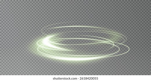 Png abstract green light wave with neon swirl, shimmer, and glowing flare. Dynamic energy curve with luxury sparkle effect on transparent background. Perfect for design and wallpaper.	
