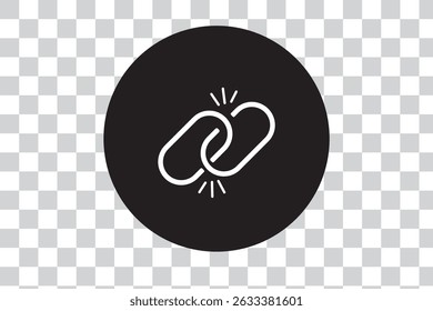 PNG Chain link icon connection symbol, user interface icon on transparent background