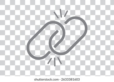 PNG Chain link icon connection symbol, user interface icon on transparent background