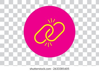 PNG Chain link icon connection symbol, user interface icon on transparent background