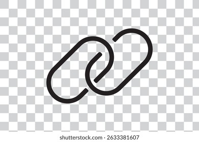 PNG Chain link icon connection symbol, user interface icon on transparent background