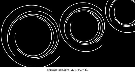 PNG circle with neon line creating a circular frame and round portal. An abstract background featuring a glowing ring with a radiant twirl and smooth curve. Glare vector effect with light astral beam 