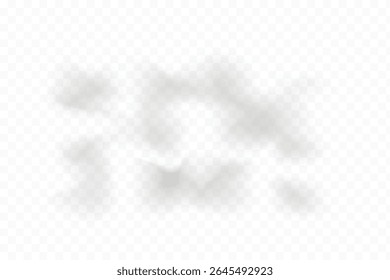 PNG cloud, white smoke cloud effect on transparent backdrop.