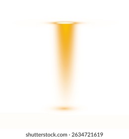 PNG Downward Light Projectors with Radiant Orange Spotlights on Transparent Background for Visual FX or UI Elements