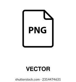 PNG extension , png document file format icon concept. Simple flat design vector on white background..eps