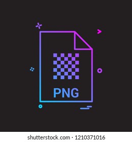 png file file extension file format icon vector design