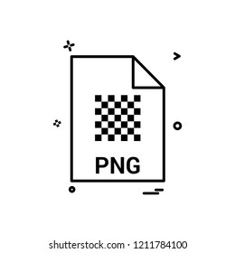 png file file extension file format icon vector design