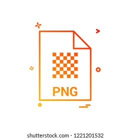 png file file extension file format icon vector design
