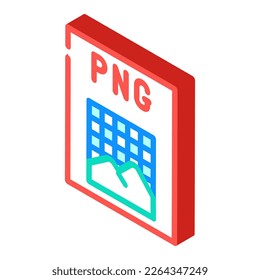 png file format document isometric icon vector. png file format document sign. isolated symbol illustration