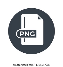 PNG File Format Icon. PNG extension filled icon.