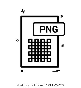 png file format icon vector design