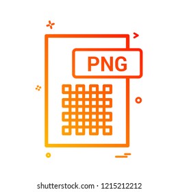 png file format icon vector design