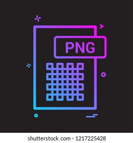 png file format icon vector design