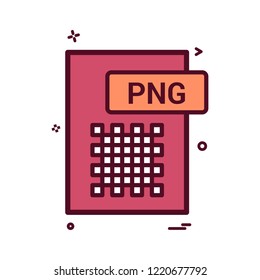 png file format icon vector design