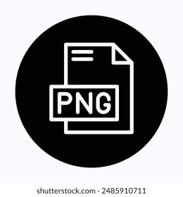 PNG File Format Vector Icon, 