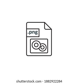 Png file icon. Icon design for extension files, folders and documents. Vector